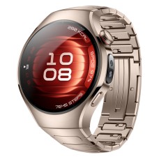 Huawei Watch 5 Stainless Steel 42mm Αδιάβροχο με eSIM και Παλμογράφο (Sand gold)