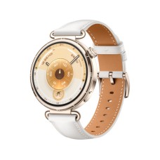 Huawei Watch GT 6 Stainless Steel 41mm Αδιάβροχο με Παλμογράφο (White Leather)